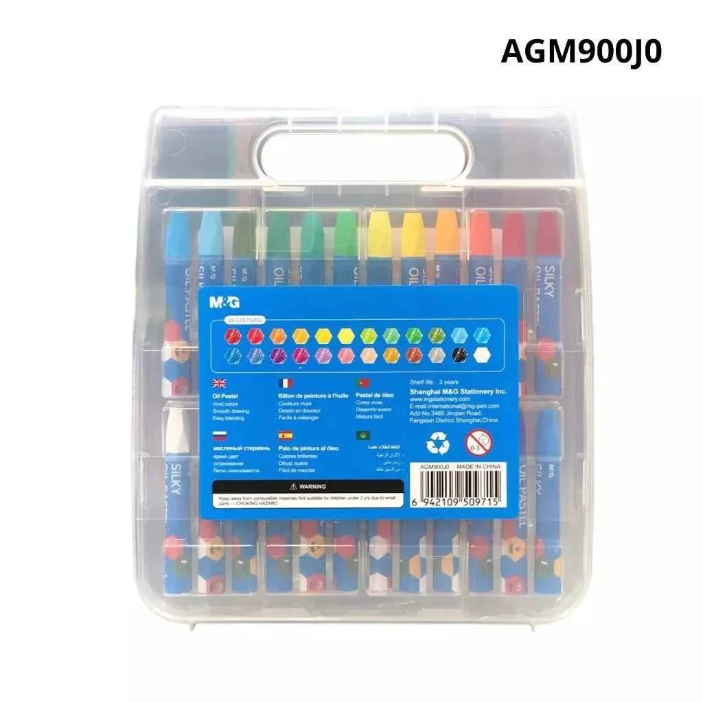 Oil Pastel Crayon M&G Silky 24 Colors Y3320 AGM900J0 / Krayon 24 Warna